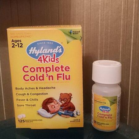 Hyland's, 4Kids Complete Cold 'n Flu, Ages 2-12, 125 Quick-Dissolving Tablets