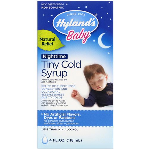 Hyland's, Baby, Nighttime Tiny Cold Syrup, 4 fl oz (118 ml) فوائد
