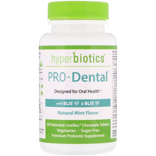 Hyperbiotics, PRO-Dental, Natural Mint Flavor, 90 Chewable Tablets فوائد