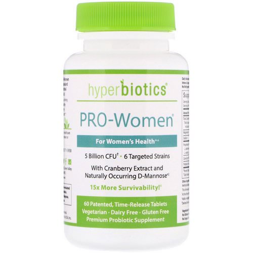Hyperbiotics, PRO-Women, 5 Billion CFU, 60 Time-Release Tablets فوائد