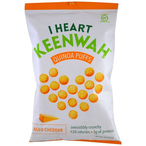 I Heart Keenwah, Quinoa Puffs, Aged Cheddar, 3 oz (85 g) فوائد