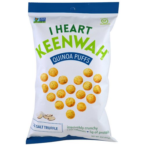 I Heart Keenwah, Quinoa Puffs, Sea Salt Truffle, 3 oz (85 g) فوائد