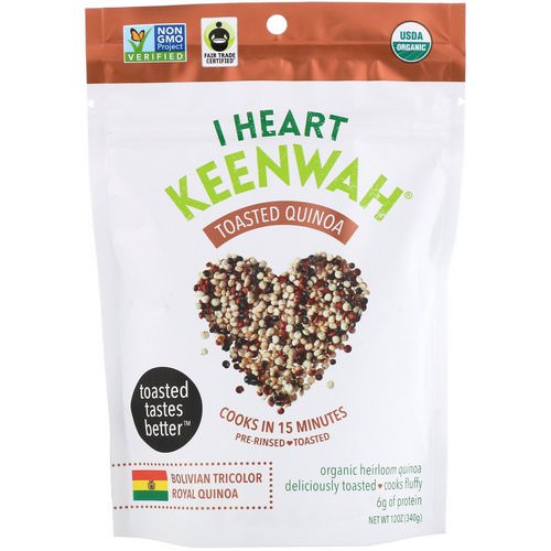 I Heart Keenwah, Toasted Quinoa, Bolivian Tricolor Royal Quinoa, 12 oz (340 g) فوائد