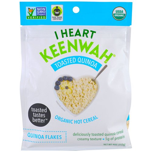 I Heart Keenwah, Toasted Quinoa, Organic Hot Cereal, Quinoa Flakes, 9 oz (255 g) فوائد