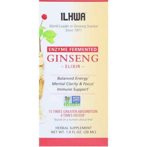 Ilhwa, Ginseng, Elixir, Enzyme Fermented, 1 fl oz (30 ml) فوائد