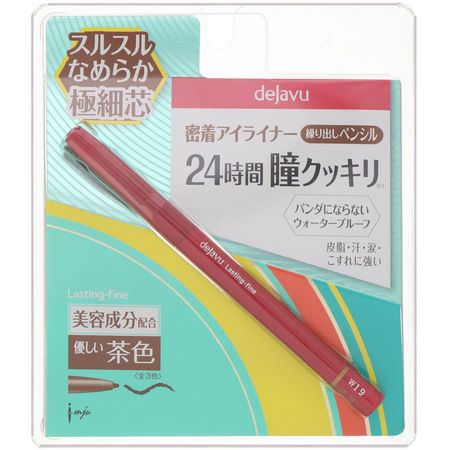 Imju, Dejavu, Lasting-Fine Retractable Eyeliner Pencil, Dark Brown, 0.005 oz (0.15 g):كحل, عيون