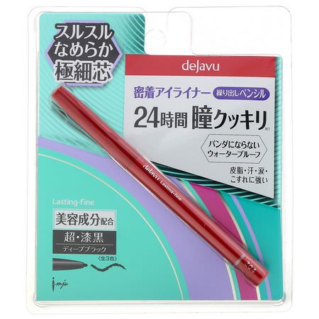 Imju, Dejavu, Lasting-Fine Retractable Eyeliner Pencil, Deep Black, 0.005 oz (0.15 g):كحل, عيون