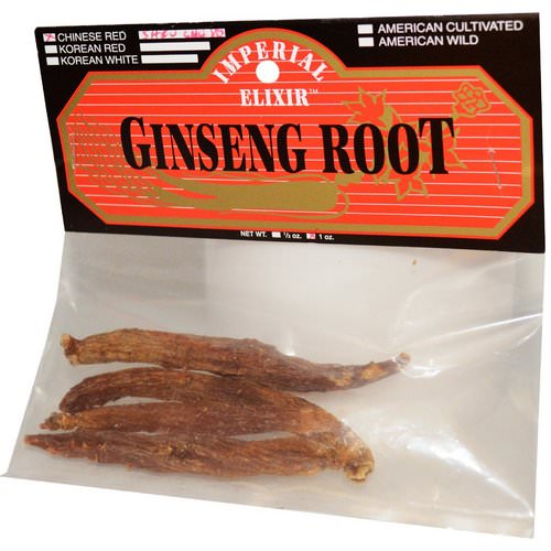 Imperial Elixir, Ginseng Root, Chinese Red Shiu Chu Xu, 1 oz فوائد