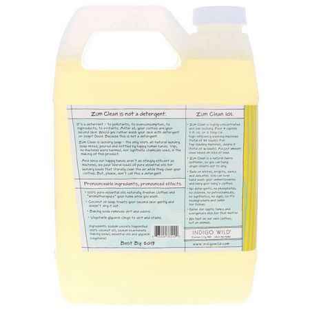 Indigo Wild, Zum Clean, Aromatherapy Laundry Soap, Eucalyptus-Citrus, 32 fl oz (.94 l):المنظفات, الغسيل