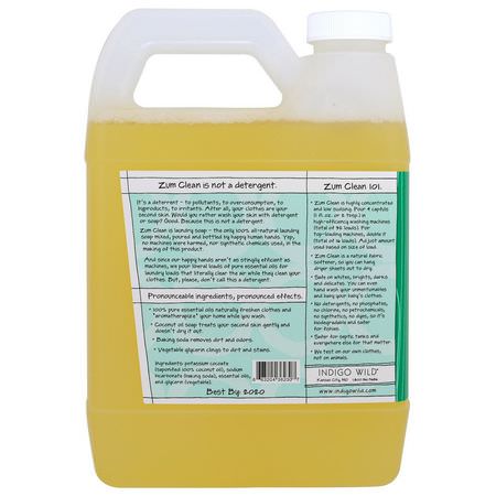 Indigo Wild, Zum Clean, Aromatherapy Laundry Soap, Sea Salt, 32 fl oz (.94 L):المنظفات, الغسيل