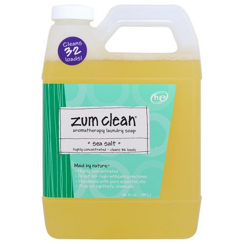 Indigo Wild, Zum Clean, Aromatherapy Laundry Soap, Sea Salt, 32 fl oz (.94 L) فوائد