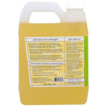 Indigo Wild, Zum Clean, Aromatherapy Laundry Soap, Tea Tree-Citrus, 32 fl oz (.94 L):المنظفات, الغسيل