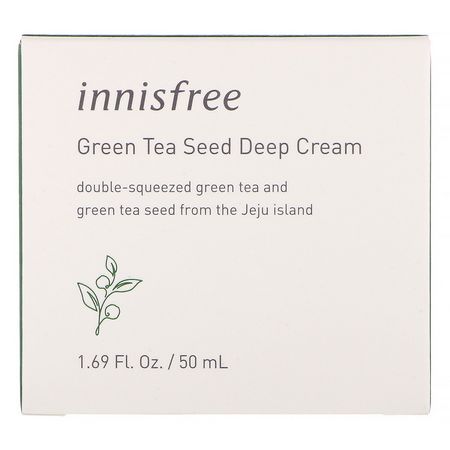 Innisfree, Green Tea Seed Deep Cream, 1.69 fl oz (50 ml):مرطبات K-جمال, الكريمات
