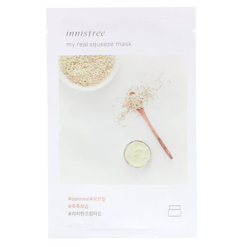 Innisfree, My Real Squeeze Mask, Oatmeal, 1 Sheet فوائد