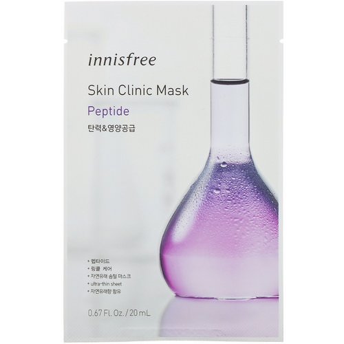 Innisfree, Skin Clinic Mask, Peptide, 1 Sheet فوائد
