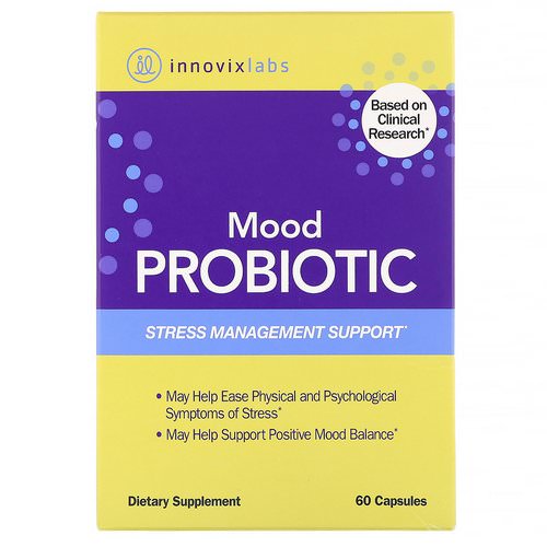 InnovixLabs, Mood Probiotic, Stress Management Support, 60 Capsules فوائد