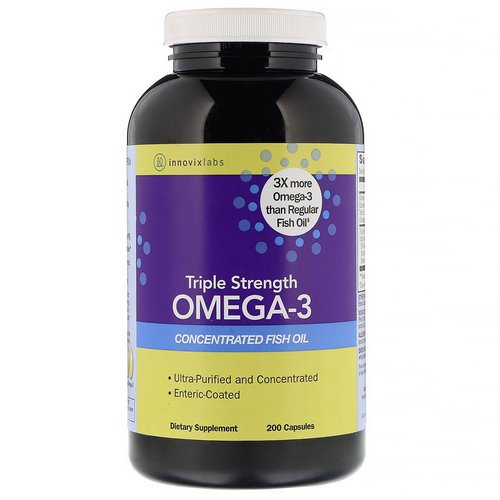 InnovixLabs, Triple Strength Omega-3, 200 Capsules فوائد