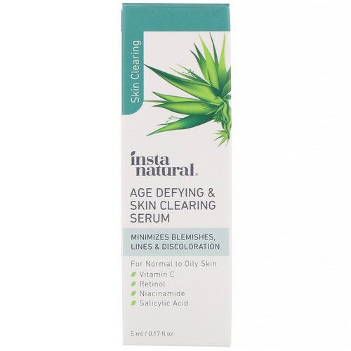 InstaNatural, Age Defying & Skin Clearing Serum, 0.17 fl oz (5 ml) فوائد