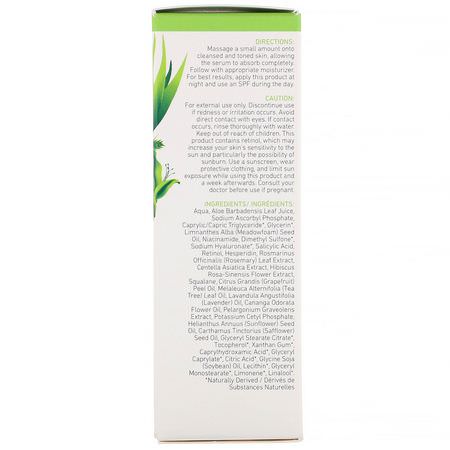 InstaNatural, Age-Defying & Skin Clearing Serum, Anti-Aging, 1 fl oz (30 ml):ريتين,ل, عيب