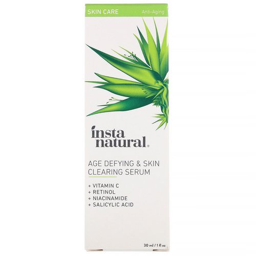 InstaNatural, Age-Defying & Skin Clearing Serum, Anti-Aging, 1 fl oz (30 ml) فوائد