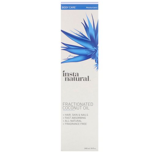 InstaNatural, Fractionated Coconut Oil, Moisturizers, 8 fl oz (240 ml) فوائد