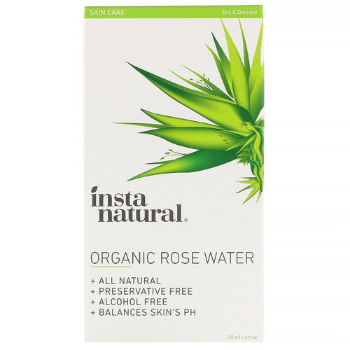 InstaNatural, Organic Rose Water, Alcohol-Free, 4 fl oz (120 ml) فوائد