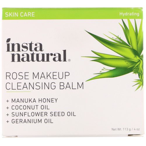 InstaNatural, Rose Makeup Cleansing Balm, Hydrating, 4 oz (113 g) فوائد
