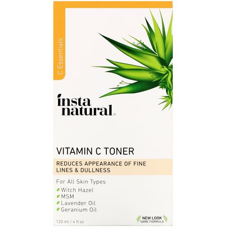 InstaNatural, Vitamin C Toner, 4 fl oz (120 ml):فيتامين C, أحبار