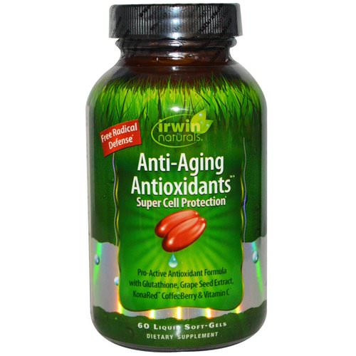 Irwin Naturals, Anti-Aging Antioxidants, 60 Liquid Soft-Gels فوائد