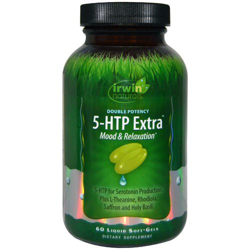 Irwin Naturals, Double Potency, 5-HTP Extra, 60 Liquid Soft-Gels فوائد