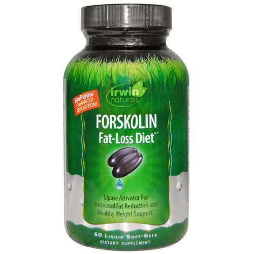 Irwin Naturals, Forskolin, Fat-Loss Diet, 60 Liquid Soft-Gels فوائد