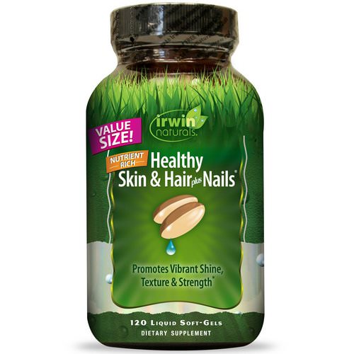 Irwin Naturals, Healthy Skin & Hair Plus Nails, 120 Liquid Soft-Gels فوائد