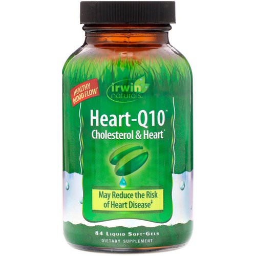 Irwin Naturals, Heart-Q10, Cholesterol & Heart, 84 Liquid Soft-Gels فوائد