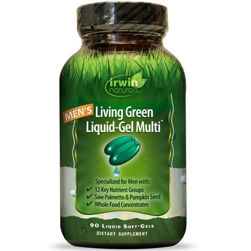Irwin Naturals, Men's Living Green Liquid-Gel Multi, 90 Liquid Soft-Gels فوائد