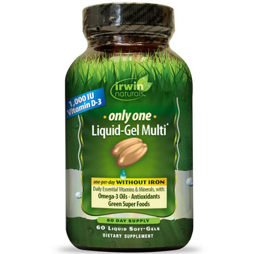 Irwin Naturals, Only One, Liquid-Gel Multi, Without Iron, 60 Liquid Soft-Gels فوائد