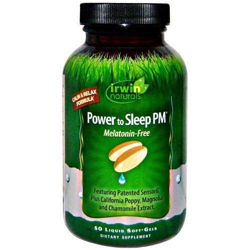 Irwin Naturals, Power to Sleep PM, Melatonin-Free, 50 Liquid Soft-Gels فوائد