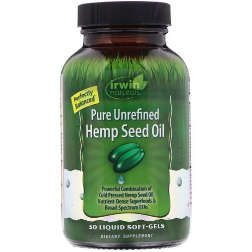 Irwin Naturals, Pure Unrefined Hempseed Oil, 50 Liquid Soft-Gels فوائد
