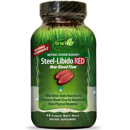 Irwin Naturals, Steel-Libido Red, Magnum Blood-Flow, 75 Liquid Soft-Gels فوائد