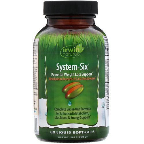 Irwin Naturals, System-Six, Powerful Weight Loss Support, 60 Liquid Soft-Gels فوائد