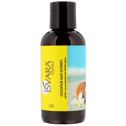 Isvara Organics, Coconut Sun Screen, SPF 30, 5.5 fl oz (162 ml) فوائد