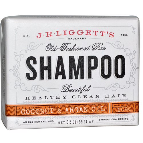 J.R. Liggett's, Old Fashion Bar, Shampoo, Coconut & Argan Oil, 3.5 oz (99 g) فوائد