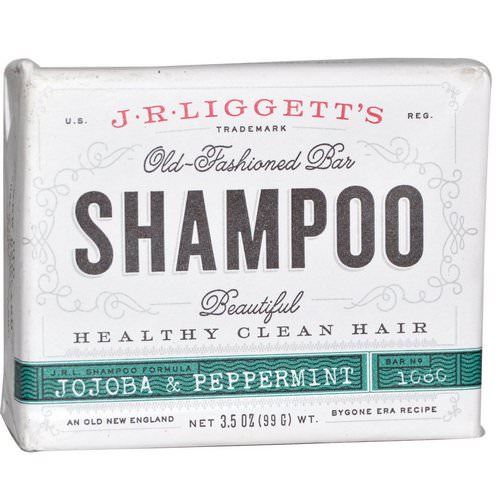 J.R. Liggett's, Old Fashioned Bar Shampoo, Jojoba & Peppermint, 3.5 oz (99 g) فوائد