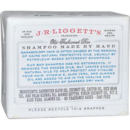 J.R. Liggett's, Old-Fashioned Bar Shampoo, Moisturizing Formula, 3.5 oz (99 g):شامب, العناية بالشعر