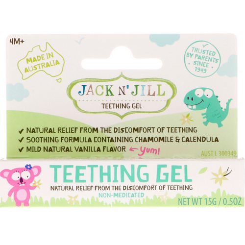Jack n' Jill, Teething Gel, 4+ Months, Vanilla, 0.5 oz (15 g) فوائد