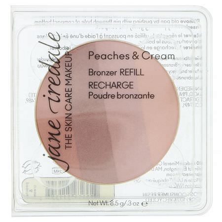 Jane Iredale, Bronzer Refill, Peaches & Cream, 0.3 oz (8.5 g):Bronzer, وجه