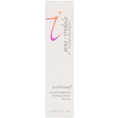 Jane Iredale, Just Kissed, Lip And Cheek Stain, Forever Peach, .1 oz (3 g):Blush, وجه