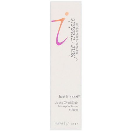 Jane Iredale, Just Kissed, Lip And Cheek Stain, Forever Red, .1 oz (3 g):Blush, وجه