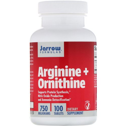 Jarrow Formulas, Arginine + Ornithine, 750 mg, 100 Tablets فوائد