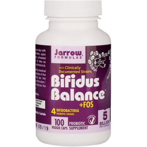 Jarrow Formulas, Bifidus Balance +FOS, 100 Veggie Caps (Ice) فوائد