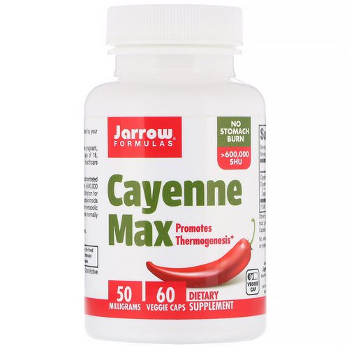 Jarrow Formulas, Cayenne Max, 50 mg, 60 Veggie Caps فوائد